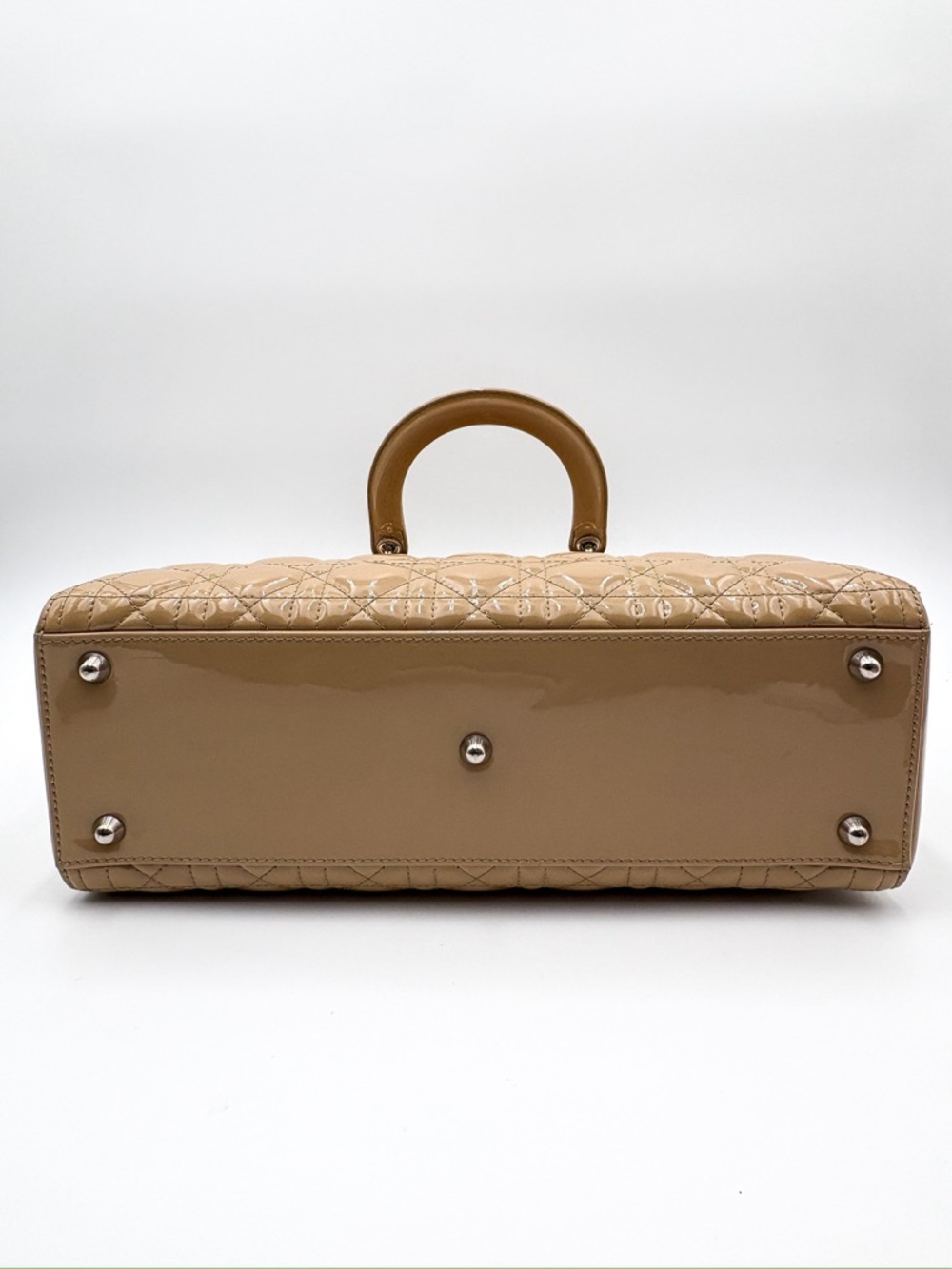 Lady Dior Biege Patent Large Bag - Picture 17 of 17